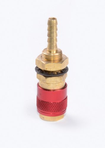 IWELD Víz gyorscsatlakozó gépre D=6mm tömlőhöz (piros) (8701P041145)