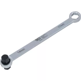   BGS technic Olajszerviz kulcs 17 mm csillagkulccsal és 14 mm imbusz bittel, 235 mm (BGS 8728)