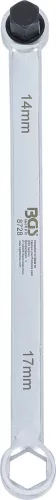 BGS technic Olajszerviz kulcs 17 mm csillagkulccsal és 14 mm imbusz bittel, 235 mm (BGS 8728)