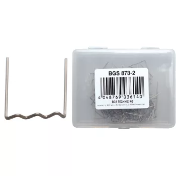   BGS technic U-alakú műanyagelem tűzőkapocs, 0.8mm, 100 darab, BGS 873 műanyag javító készlethez (BGS 873-2)