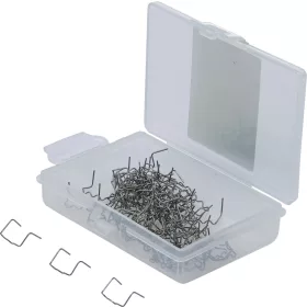   BGS technic Műanyagelem tűzőkapocs készlet | L alakú | Ø 0,6 mm | 100 darabos | a BGS 873 Műanyag javító szetthez (BGS 873-4)