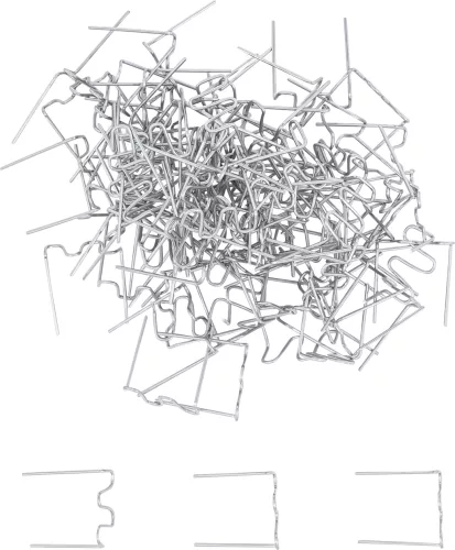 BGS technic Műanyagelem tűzőkapocs készlet | W alakú | Ø 0,6 mm | 100 darabos | a BGS 873 Műanyag javító szetthez (BGS 873-6)