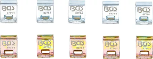 BGS technic Rögzítő bilincs, 10 darab, a BGS 8774 rögzítő bilincs és fogó készletből (BGS 8774-1)