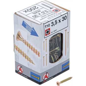   BGS DIY Univerzális csavarok | T-profil (Torx) T10 | 3,5 x 30 mm | 200 db (88001)