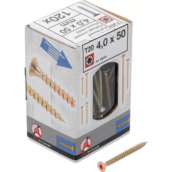   BGS DIY Univerzális csavarok | T-profil (Torx) T20 | 4,0 x 50 mm | 120 db (88005)