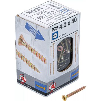   BGS DIY Univerzális csavarok | csillag PZ2 | 4,0 x 40 mm | 150 db (88043)