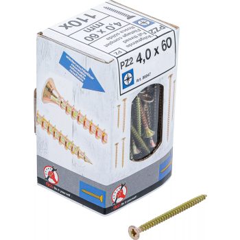   BGS DIY Univerzális csavarok | csillag PZ2 | 4,0 x 60 mm | 110 db (88047)