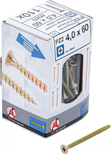 BGS DIY Univerzális csavarok | csillag PZ2 | 4,0 x 60 mm | 110 db (88047)