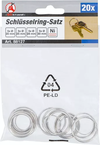 BGS DIY Kulcskarika készlet, 20 darabos (BGS 88127)