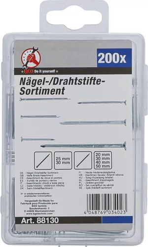 BGS DIY 200 részes szeg készlet (BGS 88130)