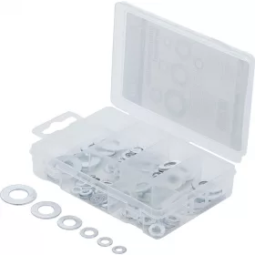   BGS DIY Rugós alátét készlet | Ø 4 - 12 mm (belső átmérő) | 130 darabos (BGS 88133)