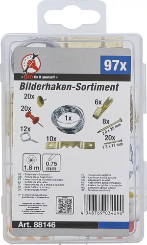 BGS DIY 97 darabos képfüggesztő készlet (BGS 88146)