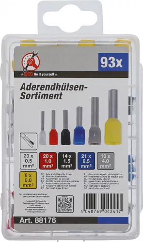 BGS DIY 93 részes szigetelt érvéghüvely készlet (BGS 88176)
