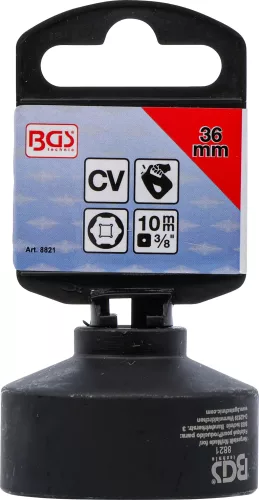BGS technic 36 mm-es olaj szűrő kupak, 3/8" (BGS 8821)