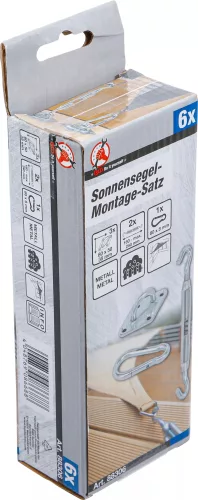 BGS DIY Napvitorla szerelőkészlet | 6 darabos (88306)