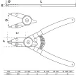 BGS technic Seeger gyűrű fogó (külső, belső) és 4 pár fej (BGS 8831-1)