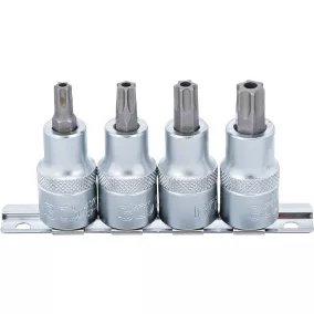   BGS technic 4 részes biztonsági Torx bit dugókulcs készlet, fúrt, 1/2", T40-T55 (BGS 8885)