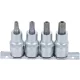 BGS technic 4 részes biztonsági Torx bit dugókulcs készlet, fúrt, 1/2", T40-T55 (BGS 8885)