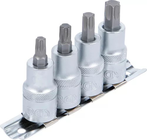 BGS technic 4 részes Torx bit dugókulcs készlet, 1/2", T40-T55 (BGS 8886)