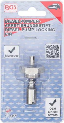 BGS technic Dízel üzemanyag pumpa rögzítő csap Mercedes-hez (BGS 8905)