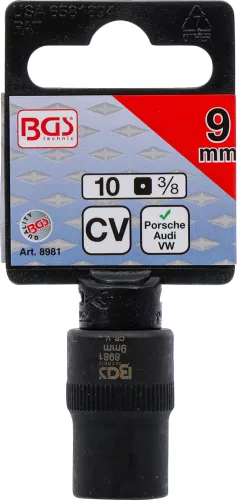 BGS technic 10 pontos dugófej, 3/8" befogás, VAG és Porsche féknyergekhez (BGS 8981)