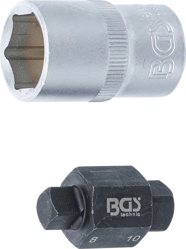 BGS technic Dugófej olajleeresztő csavarhoz, 4 pontos, 8 és 10mm, 1/2" (BGS 8991)