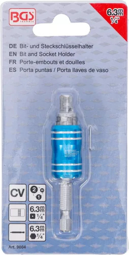 BGS technic Mágneses bit- és dugókulcstartó adapter, 2 az 1-ben, 1/4", 85 mm (BGS 9004)