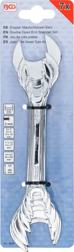BGS technic Villáskulcs készlet extra vékony kivitelben, 3 mm vastagsággal, 6–23 mm, 7 részes (BGS 9019)