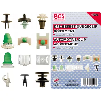   BGS technic 160 részes műanyag rögzítő patent készlet Audi és VW típusokhoz (BGS 9044)