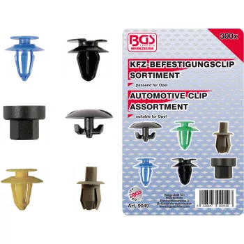   BGS technic 300 részes műanyag rögzítő patent készlet Opel típusokhoz (BGS 9049)