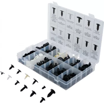   BGS technic 340 részes ékes (fenyő) rögzítő patent készlet GM, VW, Chrysler, BMW, Nissan és Ford típusokhoz (BGS 9055)