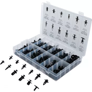   BGS technic 240 részes szétnyíló szárú műanyag patent készlet Mazda, Honda, Ford, Nissan és VW típusokhoz (BGS 9057)