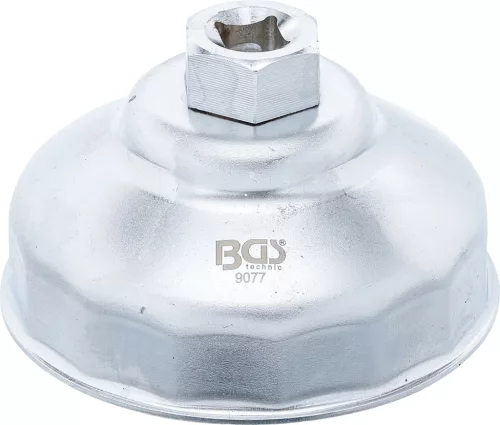 BGS technic Olajszűrő leszedő kupak, 3/8", 76mm x P15 (BGS 9077)