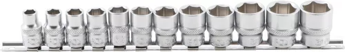 BGS technic 12 részes dugókulcs fej készlet, 3/8", 6 pontos, 8 - 19 mm (BGS 9104)