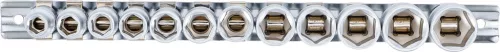 BGS technic 12 részes dugókulcs fej készlet, 3/8", 6 pontos, 8 - 19 mm (BGS 9104)