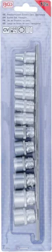 BGS technic 12 részes dugókulcs fej készlet, 3/8", 6 pontos, 8 - 19 mm (BGS 9104)