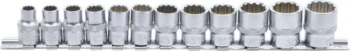 BGS technic 12 részes dugókulcs fej készlet, 3/8", 12 pontos, 8 - 19 mm (BGS 9105)