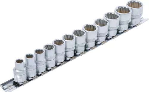 BGS technic Dugókulcs készlet 3/8”, 8–19 mm, 12 szögü, 12 részes (BGS 9105)