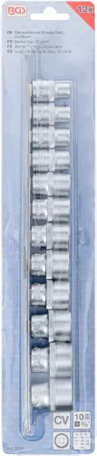 BGS technic Dugókulcs készlet 3/8”, 8–19 mm, 12 szögü, 12 részes (BGS 9105)