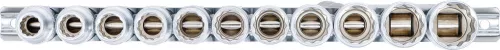 BGS technic 11 részes dugókulcs fej készlet, 1/2", 12 pontos, 10 - 21 mm (BGS 9107)