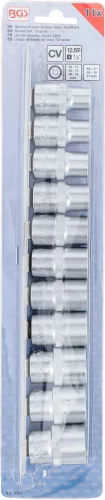 BGS technic 11 részes dugókulcs fej készlet, 1/2", 12 pontos, 10 - 21 mm (BGS 9107)