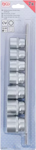 BGS technic 7 részes dugókulcs fej készlet, 1/2", 12 pontos, 20 - 32 mm (BGS 9109)
