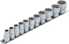 BGS technic Colos dugókulcskészlet, 12 szögű, 3/8", 5/16"–7/8", CrV, 11 részes (BGS 9112)