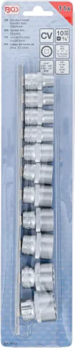 BGS technic Colos dugókulcskészlet, 12 szögű, 3/8", 5/16"–7/8", CrV, 11 részes (BGS 9112)
