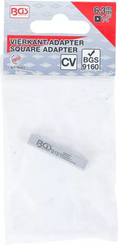 BGS technic Tartalék szögletes hajtófej, 1/4", a BGS 9160 racsnis hajtószárhoz (BGS 9161)