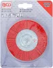 BGS technic Nylon szálas forgókefe, 100 mm-es átmérő, 6 mm-es tengely (BGS 9186)