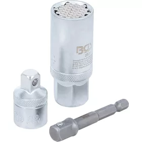   BGS Technic Multi dugókulcs adapterkészlettel | 10 mm (3/8") | 9 - 21 mm | 3 darabos (BGS 92533)