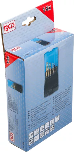 BGS technic 14 részes fúrószár és menetfúró szár készlet (BGS 9296)