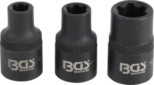 BGS technic 3 részes RIBE dugókulcsfej készlet, M6S, M8S, M12S (BGS 9336)