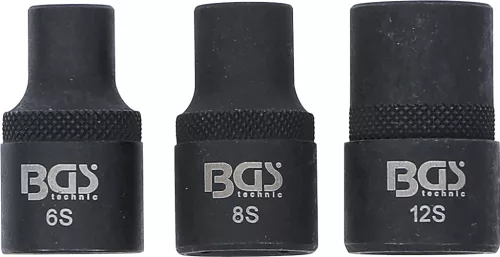 BGS technic 3 részes RIBE dugókulcsfej készlet, M6S, M8S, M12S (BGS 9336)